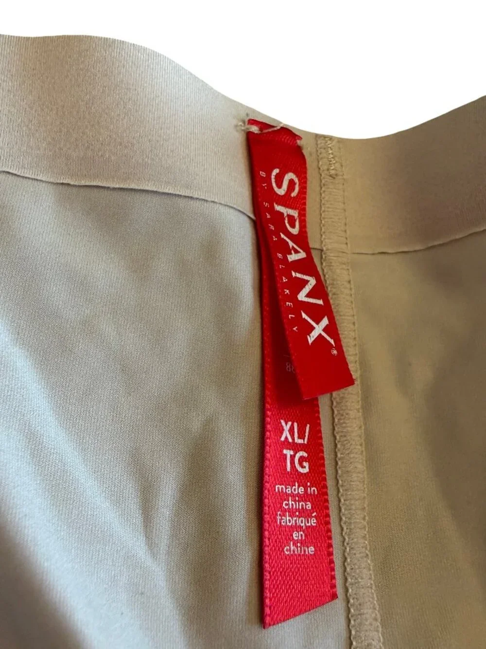 Spanx High-Waisted Shaping Shorts Mid-Thigh Slimming Under Beige Size XL Women's